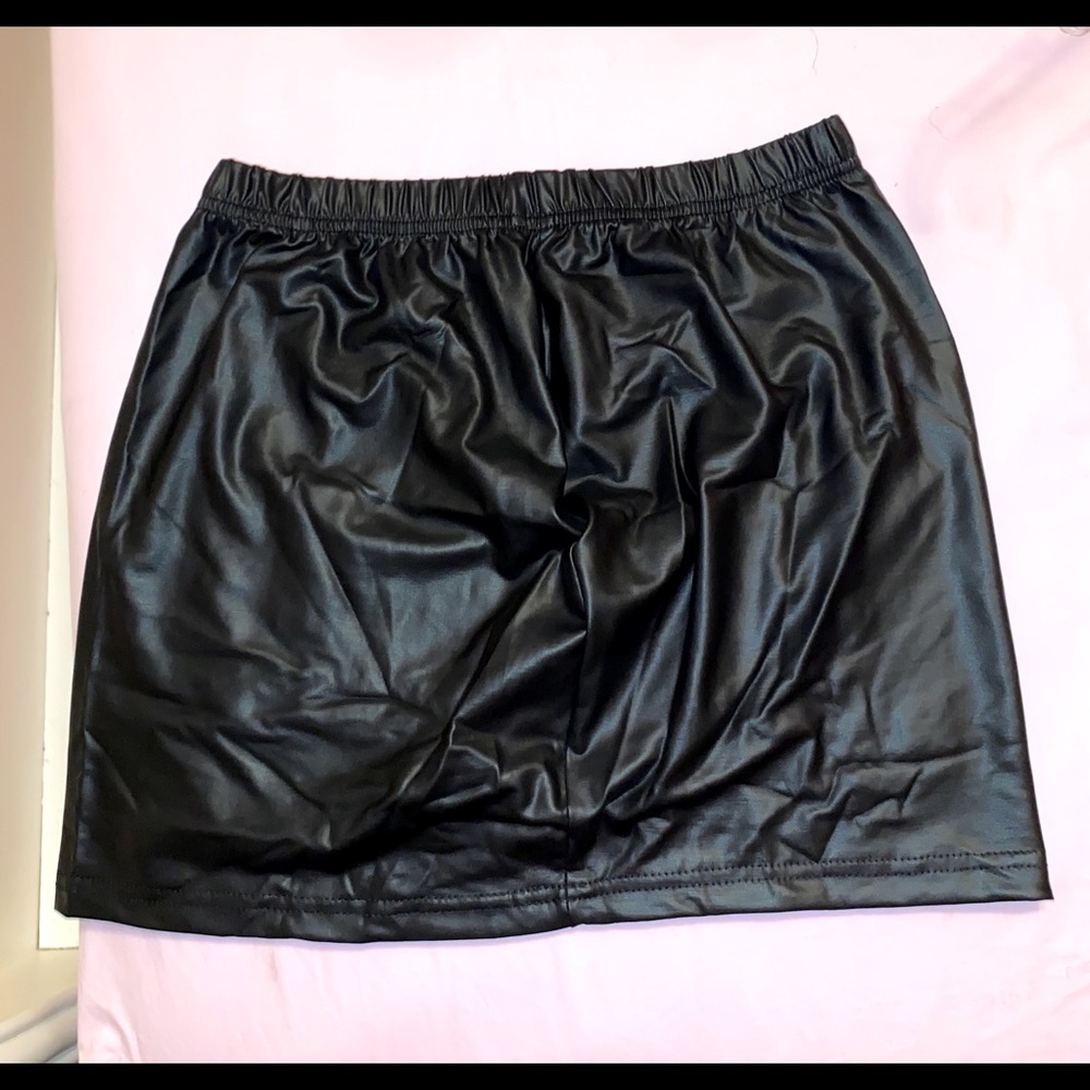Ami club wear leather mini skirt